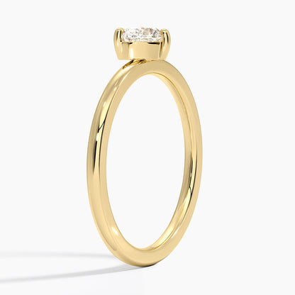 Heart Shaped Lab Diamond Ring in 14K Yellow Gold