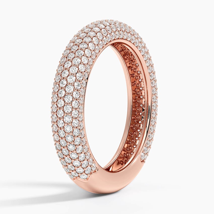 Lab Diamond Tube Ring in 14K Yellow Gold