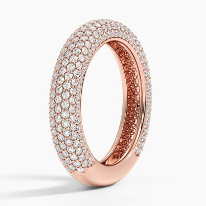 Lab Diamond Tube Ring in 14K Yellow Gold