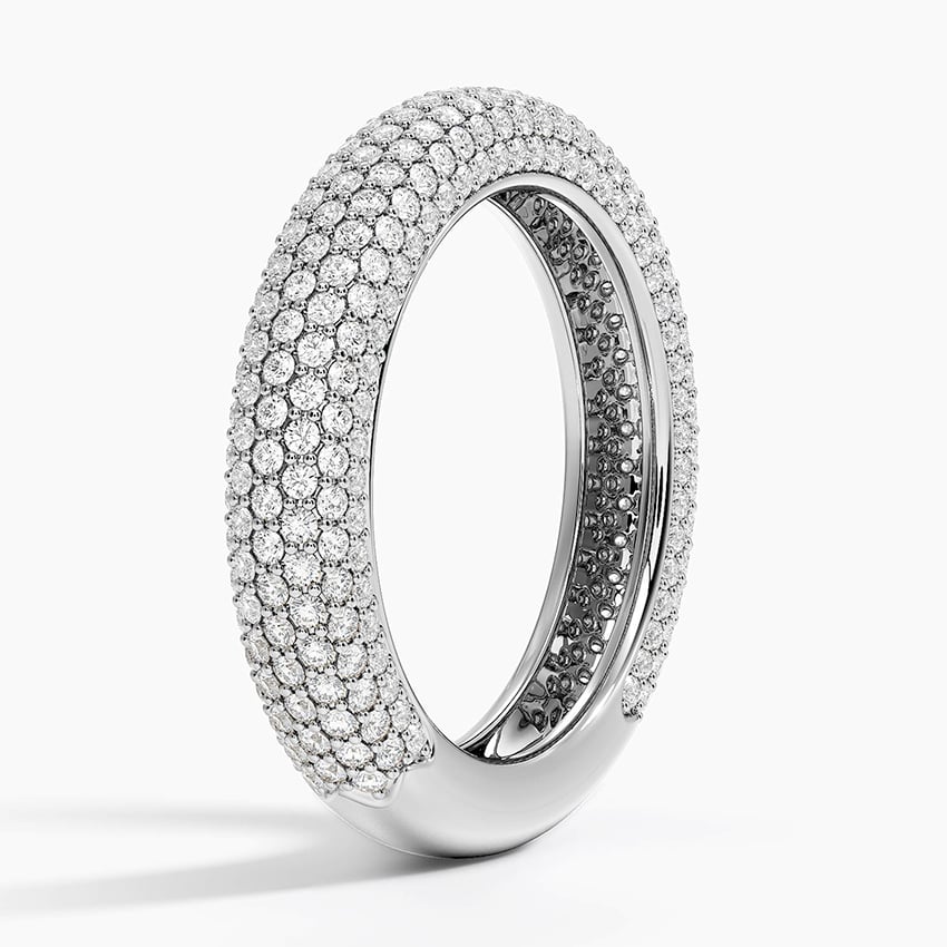 Lab Diamond Tube Ring in 14K Yellow Gold