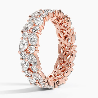 Olivetta Double Row Lab Eternity Diamond Ring