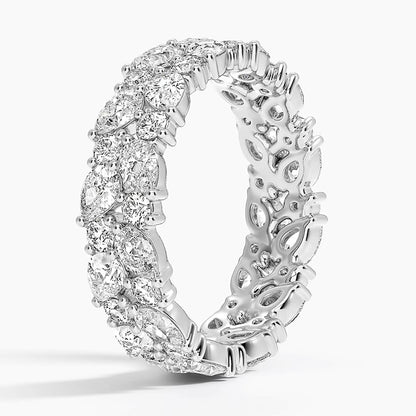 Olivetta Double Row Lab Eternity Diamond Ring