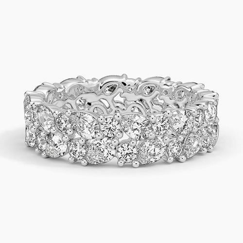 Olivetta Double Row Lab Eternity Diamond Ring