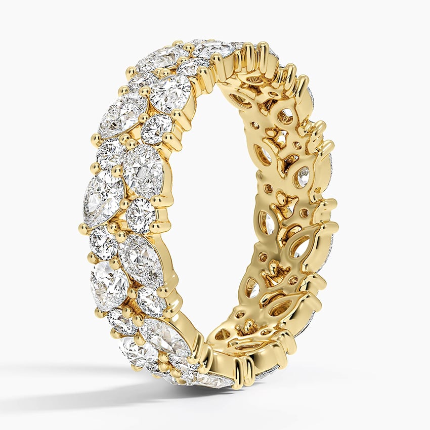 Olivetta Double Row Lab Eternity Diamond Ring