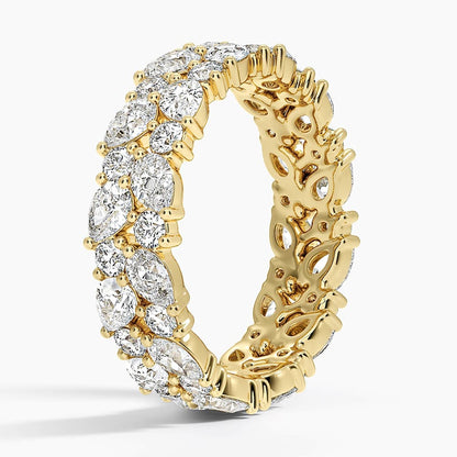 Olivetta Double Row Lab Eternity Diamond Ring