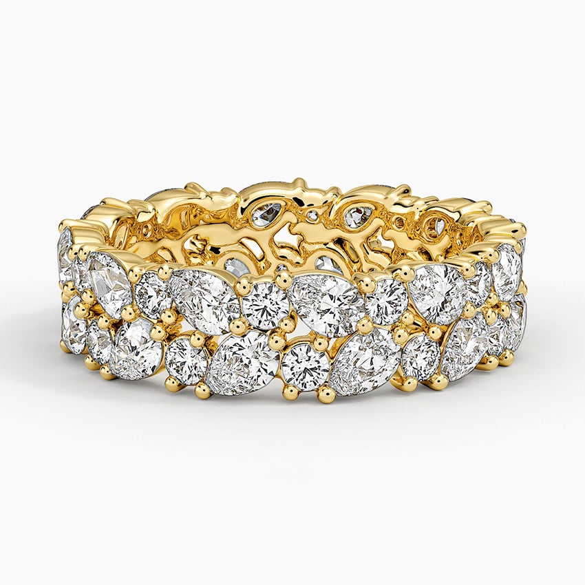 Olivetta Double Row Lab Eternity Diamond Ring