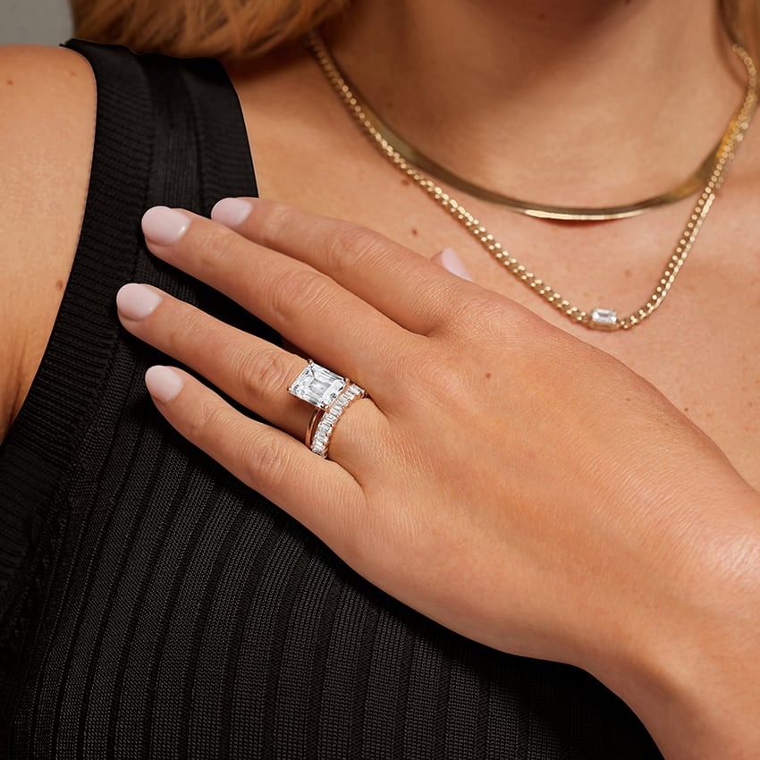 Emerald Cut Lab Diamond Ring
