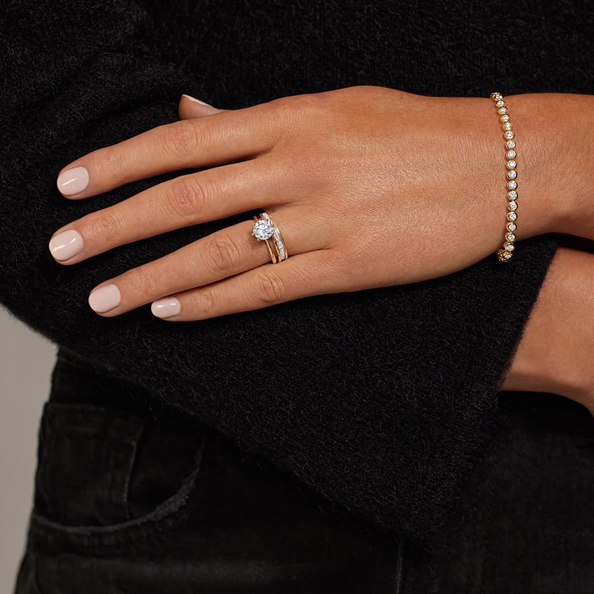 Kelly Baguette Eternity Lab Diamond Ring in 14K Yellow Gold
