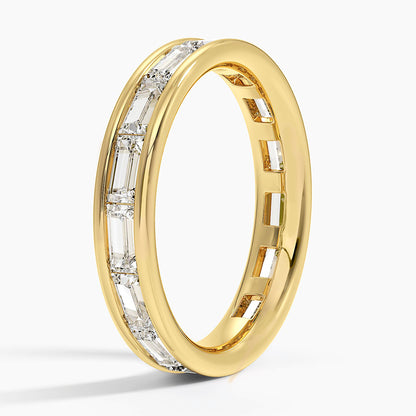 Kelly Baguette Eternity Lab Diamond Ring in 14K Yellow Gold