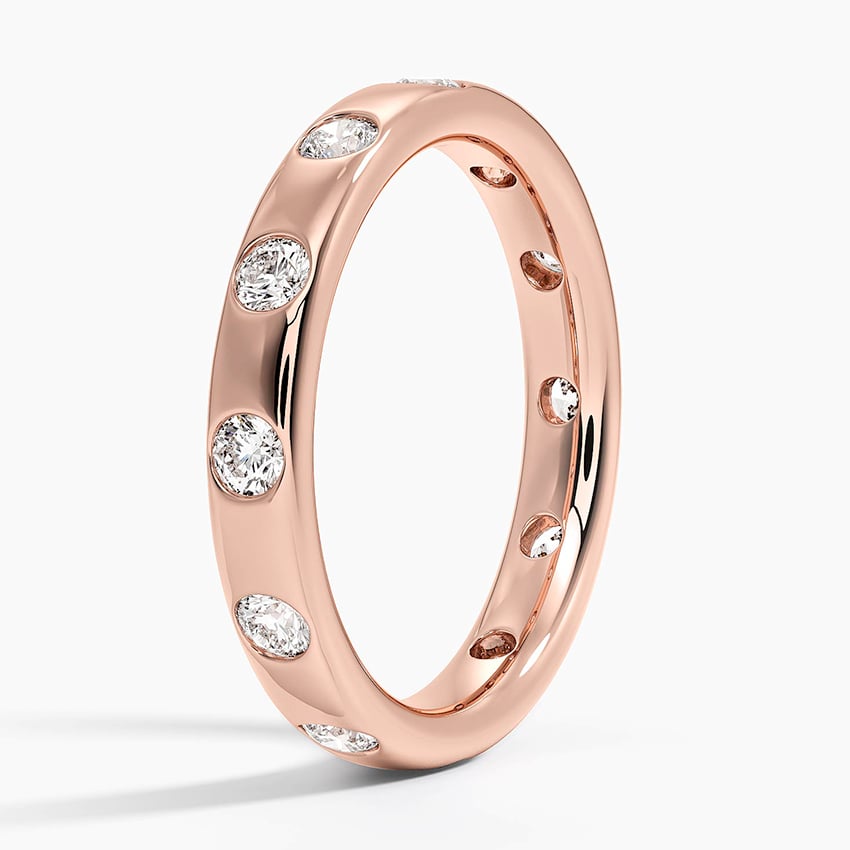 Cara Flush Set Eternity Lab Diamond Ring in 18K Yellow Gold