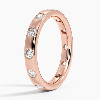 Cara Flush Set Eternity Lab Diamond Ring in 18K Yellow Gold