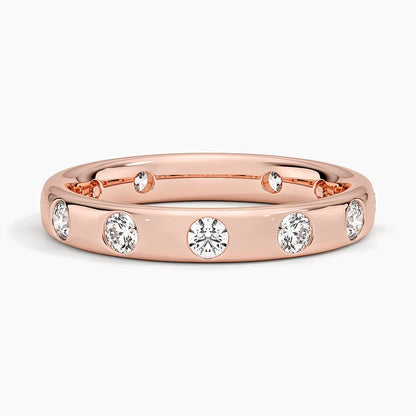 Cara Flush Set Eternity Lab Diamond Ring in 18K Yellow Gold