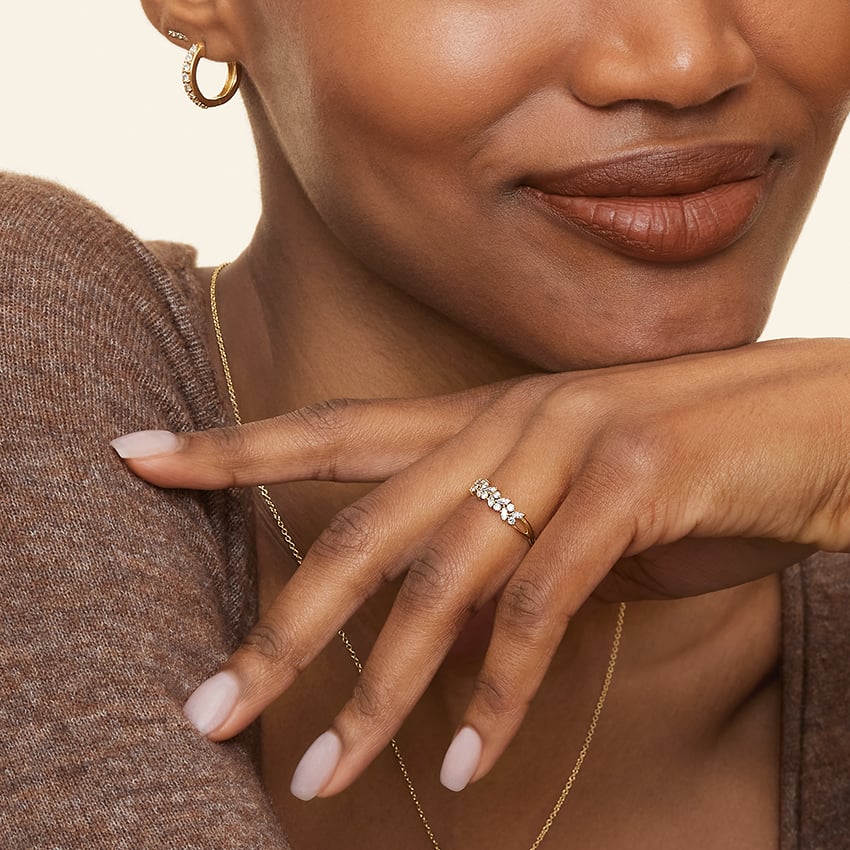 Jardiniere Lab Diamond Ring