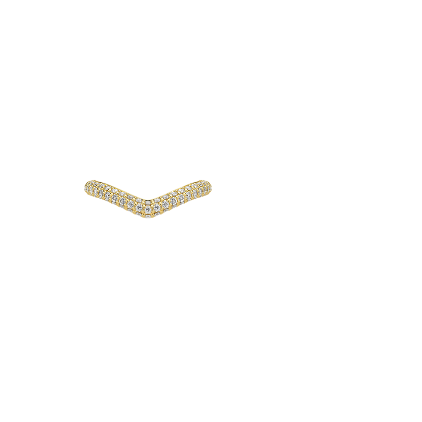 Petite Adelaide Curved Lab Diamond Ring (1/2 ct. tw.) in 18K Yellow Gold
