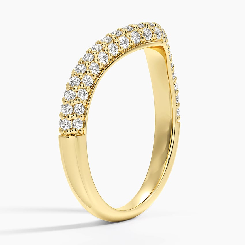 Petite Adelaide Curved Lab Diamond Ring (1/2 ct. tw.) in 18K Yellow Gold