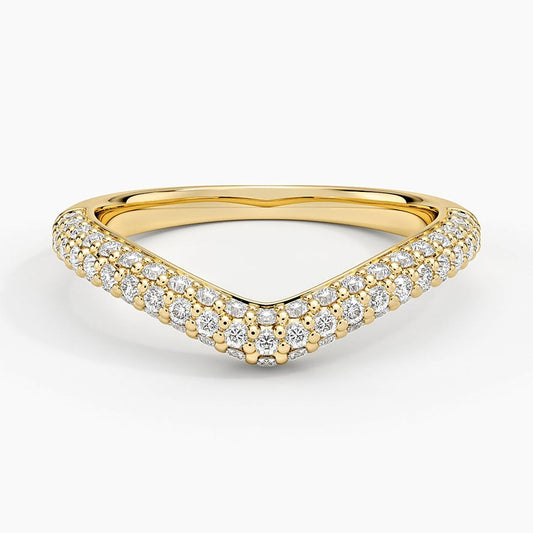 Petite Adelaide Curved Lab Diamond Ring (1/2 ct. tw.) in 18K Yellow Gold