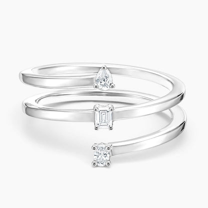 Pascal Three Stone Lab Diamond Wrap Ring