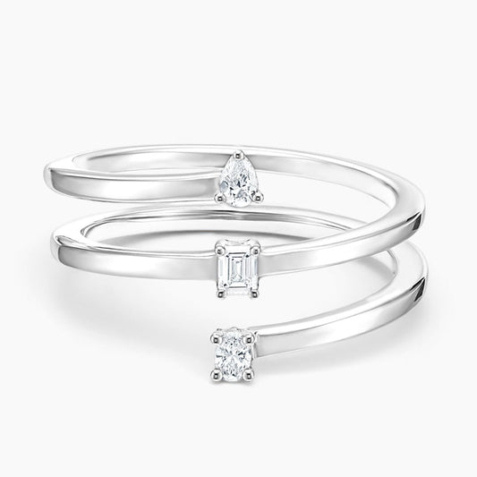 Pascal Three Stone Lab Diamond Wrap Ring