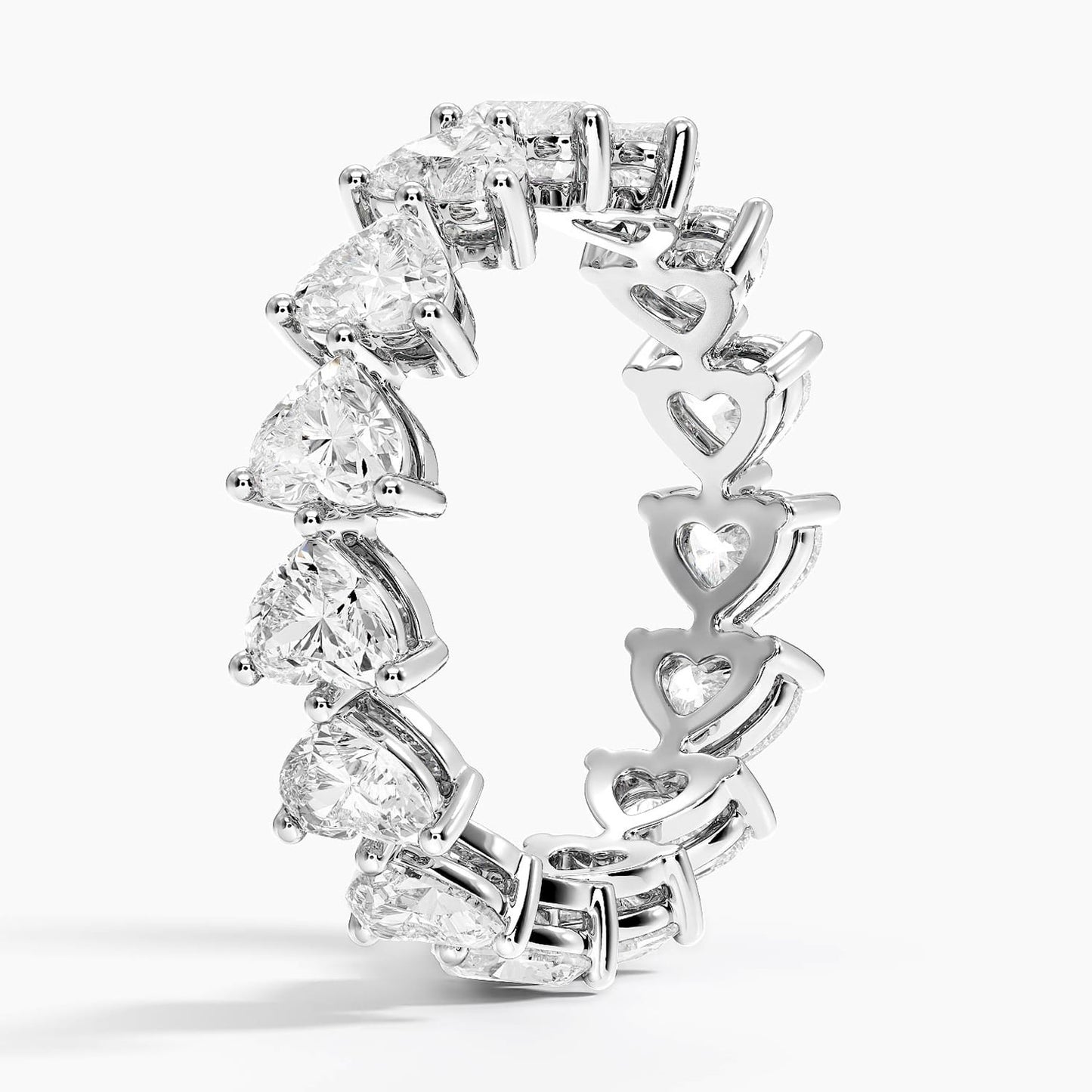 Heart Shaped Eternity Lab Diamond Ring (3 ct. tw.)