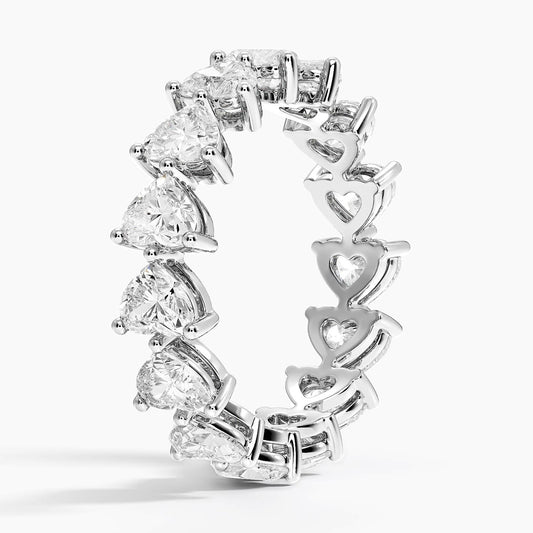 Heart Shaped Eternity Lab Diamond Ring (3 ct. tw.)