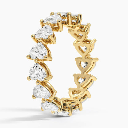 Heart Shaped Eternity Lab Diamond Ring (3 ct. tw.)