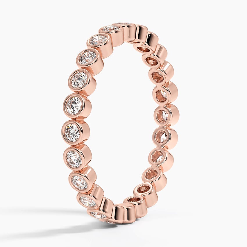 Bezel Round Eternity Lab Diamond Ring (1/2 ct. tw.) in Platinum