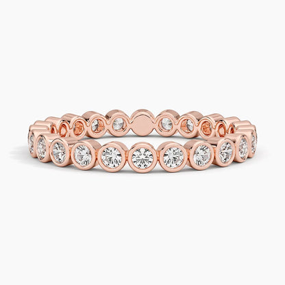 Bezel Round Eternity Lab Diamond Ring (1/2 ct. tw.) in Platinum
