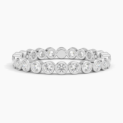 Bezel Round Eternity Lab Diamond Ring (1/2 ct. tw.) in Platinum