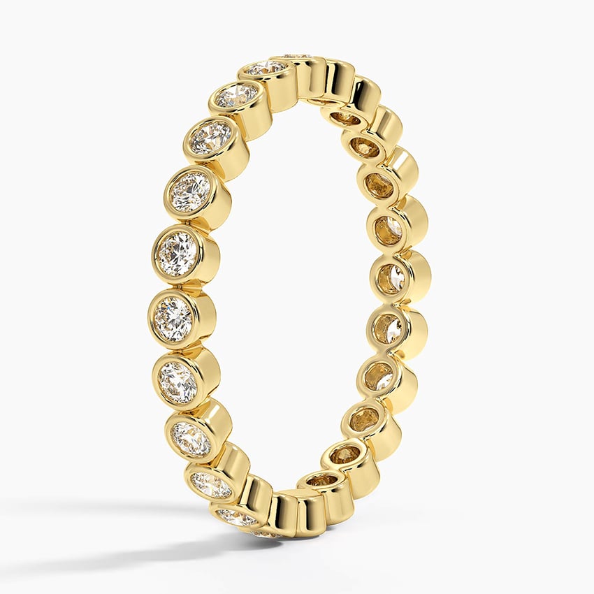 Bezel Round Eternity Lab Diamond Ring (1/2 ct. tw.) in Platinum