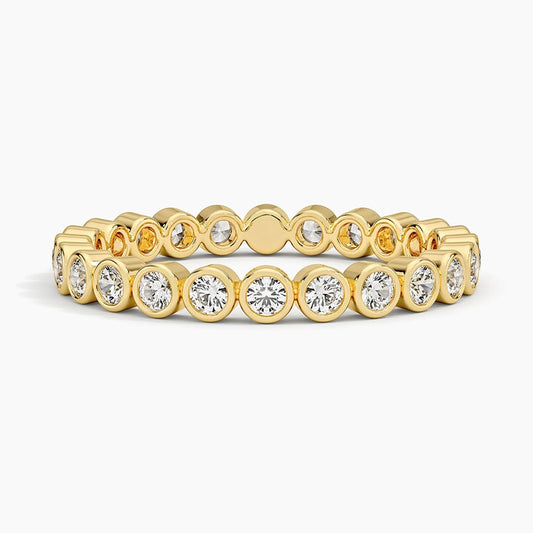 Bezel Round Eternity Lab Diamond Ring (1/2 ct. tw.) in 18K Yellow Gold
