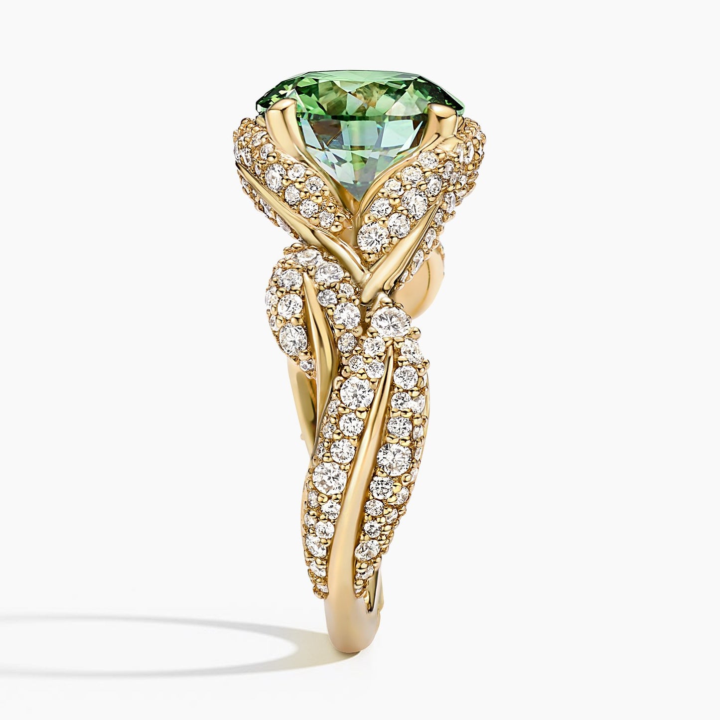 Jane Goodall Olive Branch Lab Diamond Cocktail Ring (4 ct. tw.) in 18K Yellow Gold