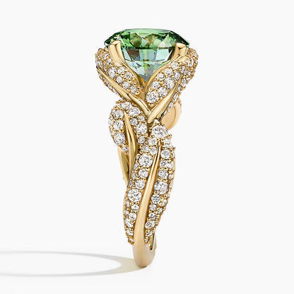 Jane Goodall Olive Branch Lab Diamond Cocktail Ring (4 ct. tw.) in 18K Yellow Gold
