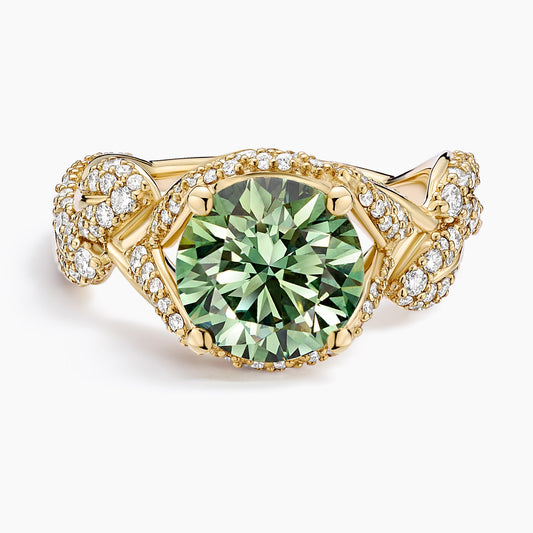 Jane Goodall Olive Branch Lab Diamond Cocktail Ring (4 ct. tw.) in 18K Yellow Gold
