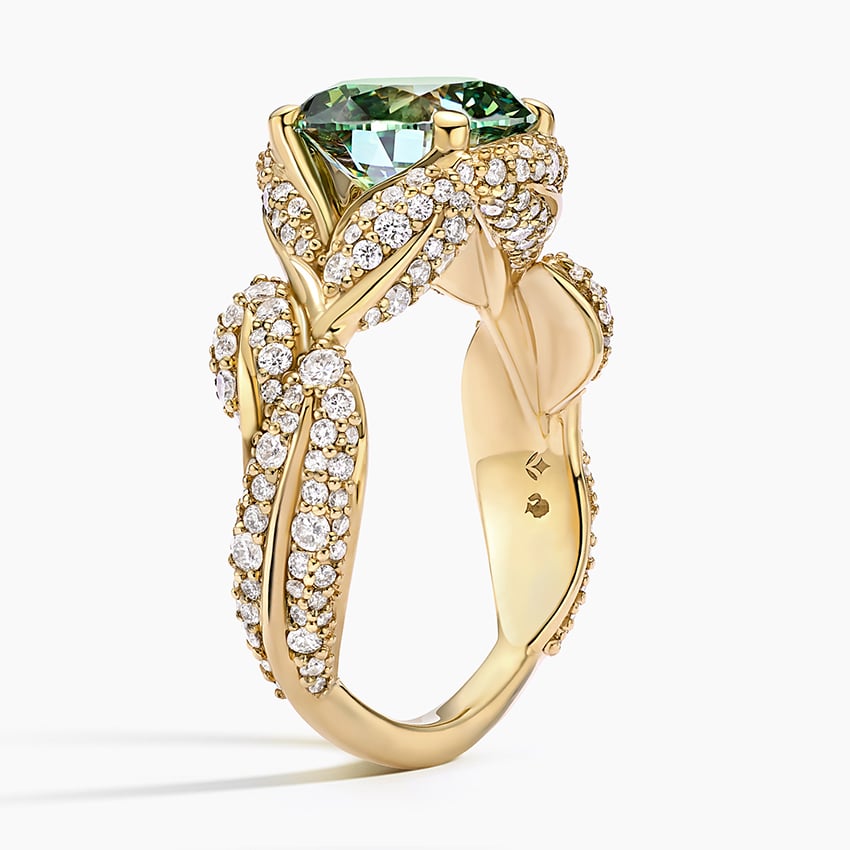 Jane Goodall Olive Branch Lab Diamond Cocktail Ring (4 ct. tw.) in 18K Yellow Gold