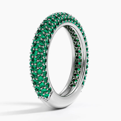 Lab Diamond Tube Ring in 14K Yellow Gold