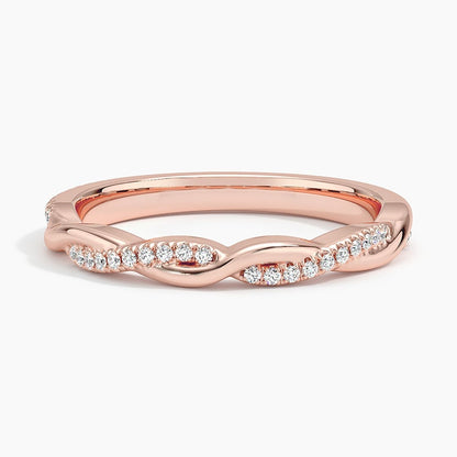 Petite Twisted Vine Lab Diamond Ring (1/8 ct. tw.)