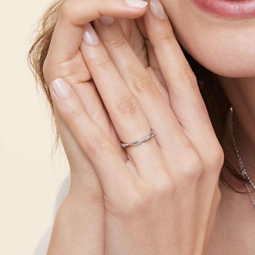 Petite Twisted Vine Lab Diamond Ring (1/8 ct. tw.)