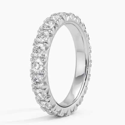 French Pavé Eternity Lab Diamond Ring (2 ct. tw.) in Platinum