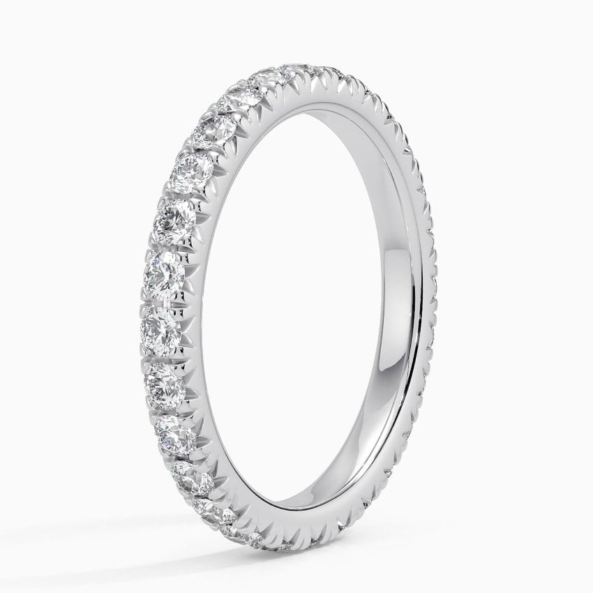 French Pavé Eternity Lab Diamond Ring (2 ct. tw.) in Platinum