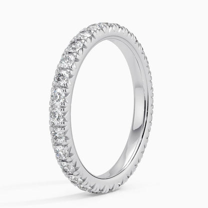 French Pavé Eternity Lab Diamond Ring (2 ct. tw.) in Platinum