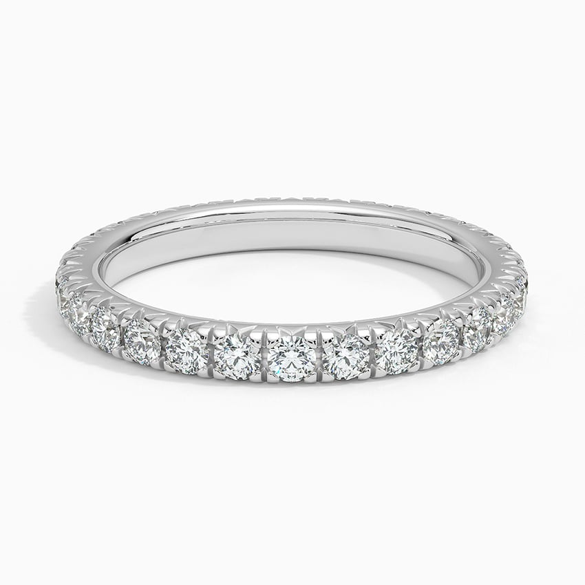 French Pavé Eternity Lab Diamond Ring (2 ct. tw.) in Platinum