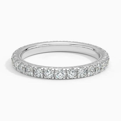 French Pavé Eternity Lab Diamond Ring (2 ct. tw.) in Platinum