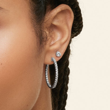 Medium Perfect Luxe Hoop Lab Diamond Earrings