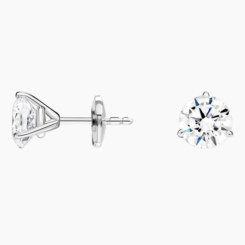 Perfect 4-Prong Certified Lab Diamond Stud Earrings (2 ct. tw.) in Platinum