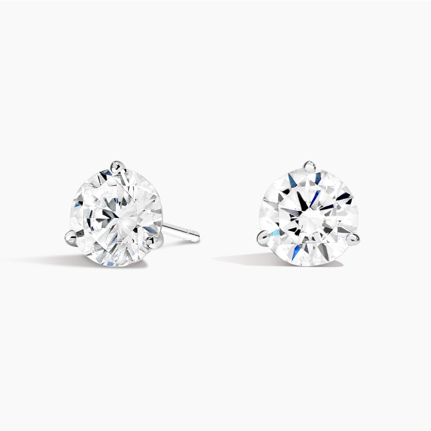 Perfect 4-Prong Certified Lab Diamond Stud Earrings (2 ct. tw.) in Platinum