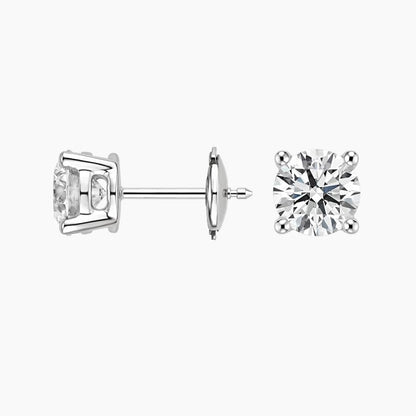 Perfect 4-Prong Certified Lab Diamond Stud Earrings (2 ct. tw.) in Platinum