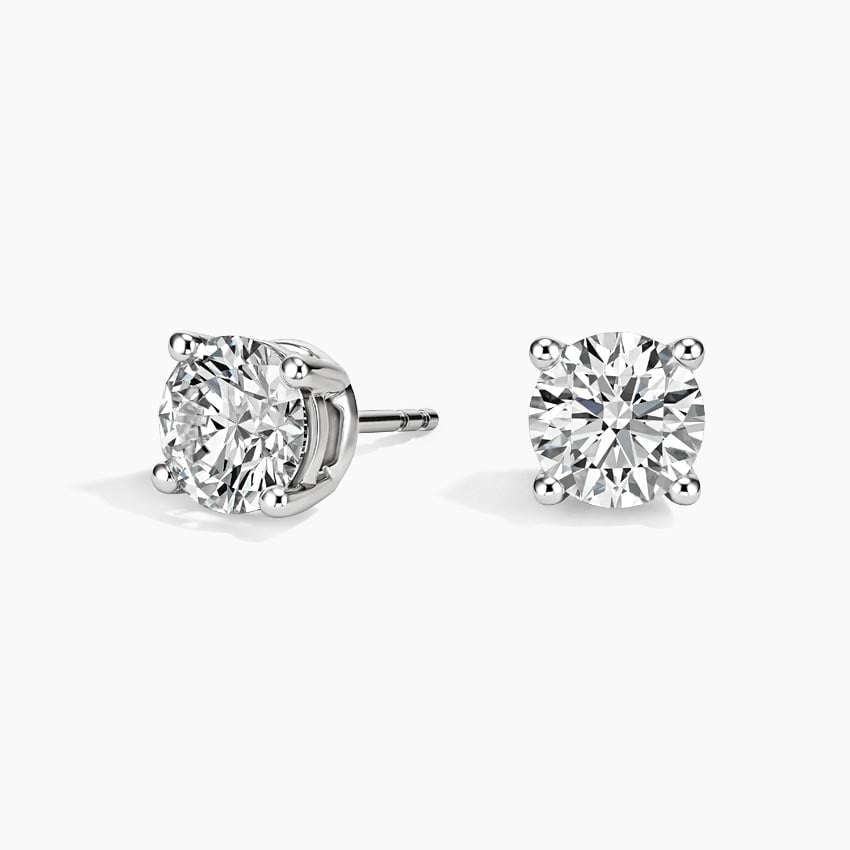 Perfect 4-Prong Certified Lab Diamond Stud Earrings (2 ct. tw.) in Platinum