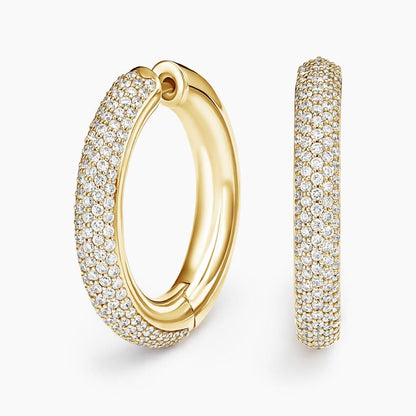 Lab Diamond Tube Hoop Earrings (1 1/4 ct. tw.)