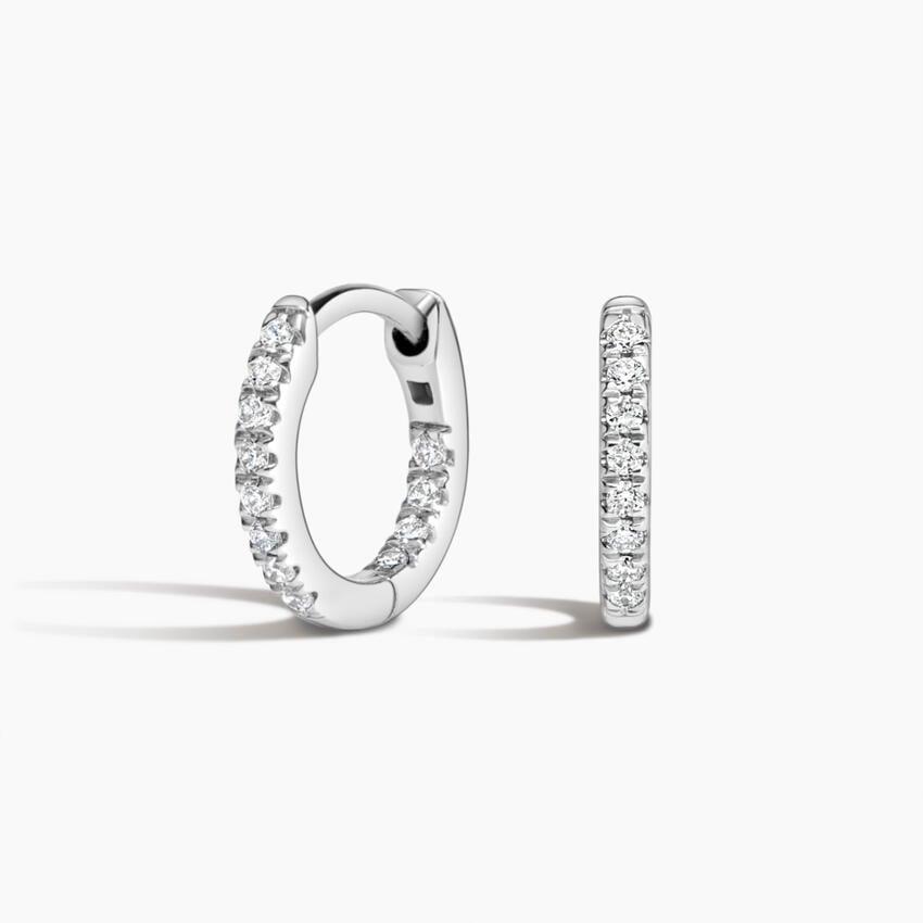 Small Perfect Hoop Lab Diamond Earrings