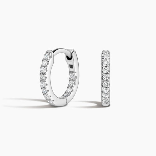 Huggie Perfect Hoop Lab Diamond Earrings in 14K Yellow Gold
